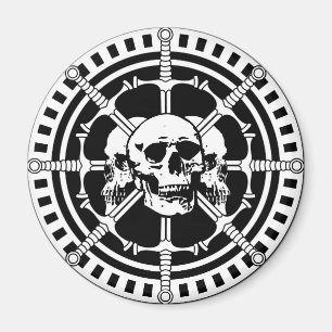 Schädel mit Schwertern Magnet