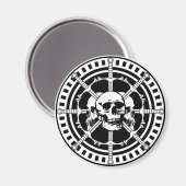Schädel mit Schwertern Magnet (Vorderseite/Rückseite)