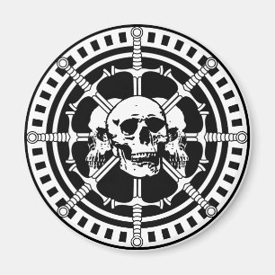 Schädel mit Schwertern Magnet