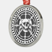 Schädel mit Schwertern Ornament Aus Metall (Links)