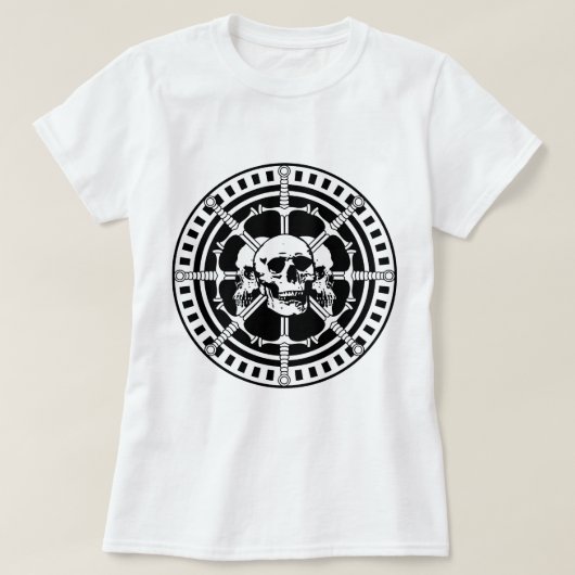 Schädel mit Schwertern T-Shirt (Design vorne)