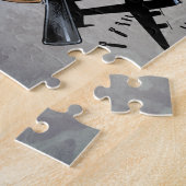 Schädel mit Sturzhelm, Flugzeugen und Bomben Puzzle (Seite)