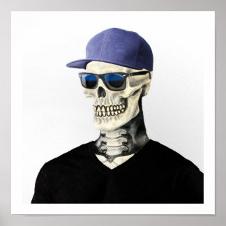 Schädel mit Swagger Poster