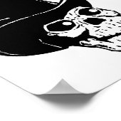 Schädel mit Top-Hut Poster (Ecke)