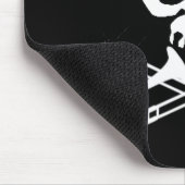 Schädel mit Trombones als gekreuzten Knochen Mousepad (Ecke)