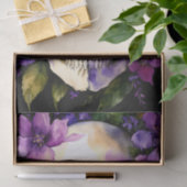 Schädel mit violetten Blüten Goth Seidenpapier (Geschenk)