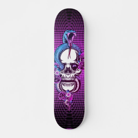 Schädel mit Viper Skateboard (Vorne)