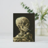 Schädel mit Zigarette von Van Gogh Postkarte (Stehend Vorderseite)