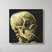 Schädel mit Zigarette von Van Gogh Wrapped Canvas Leinwanddruck (Vorderseite)