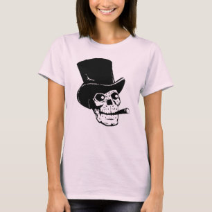 Schädel mit Zigarren-Trägershirt T-Shirt