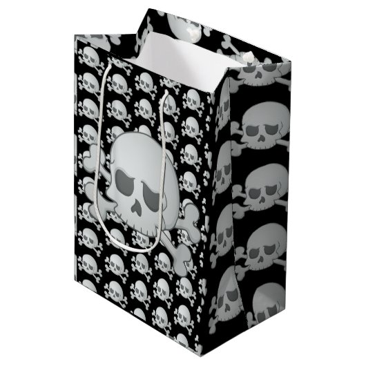 Schädel Mittlere Geschenktüte (Vorderseite Schrägansicht)