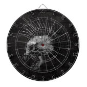 Schädel-Mohikaner Dartscheibe (vorne)