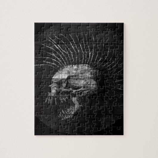 Schädel-Mohikaner Puzzle (Vertikal)