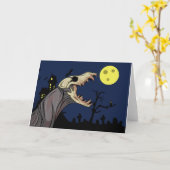 Schädel-Monster Karte (Gelbe Blume)