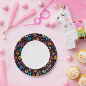 Schädel Muster 2 Pappteller (Party)