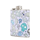 Schädel-Muster Flachmann (Links)