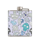 Schädel-Muster Flachmann (Rückseite)