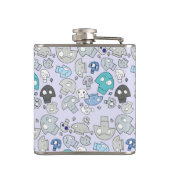 Schädel-Muster Flachmann (Rückseite)