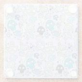 Schädel-Muster Glasuntersetzer (Rückseite)