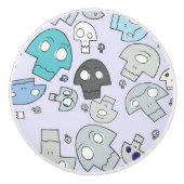 Schädel-Muster Keramikknauf (Vorderseite)