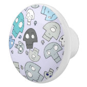 Schädel-Muster Keramikknauf (Rechts)