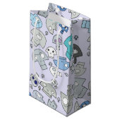 Schädel-Muster Kleine Geschenktüte (Vorderseite Schrägansicht)