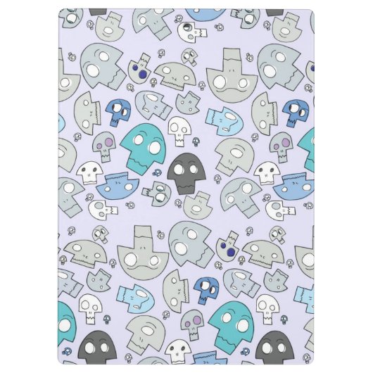 Schädel-Muster Klemmbrett (Rückseite)