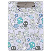 Schädel-Muster Klemmbrett (Vorderseite)