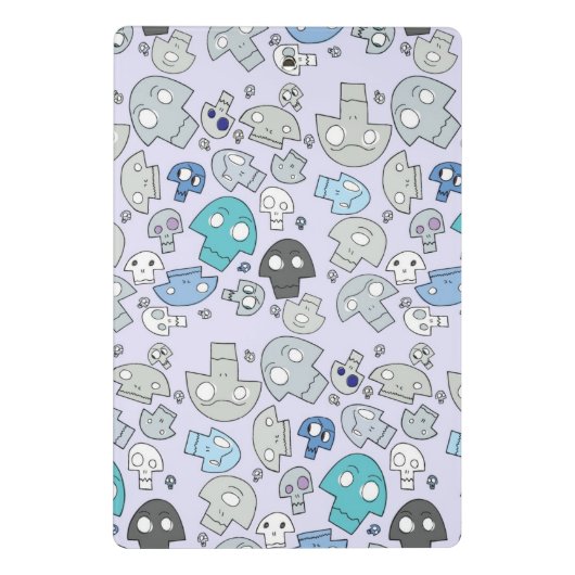 Schädel-Muster Mini Klemmbrett (Rückseite)