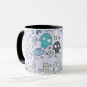 Schädel-Muster Tasse (Vorderseite Links)