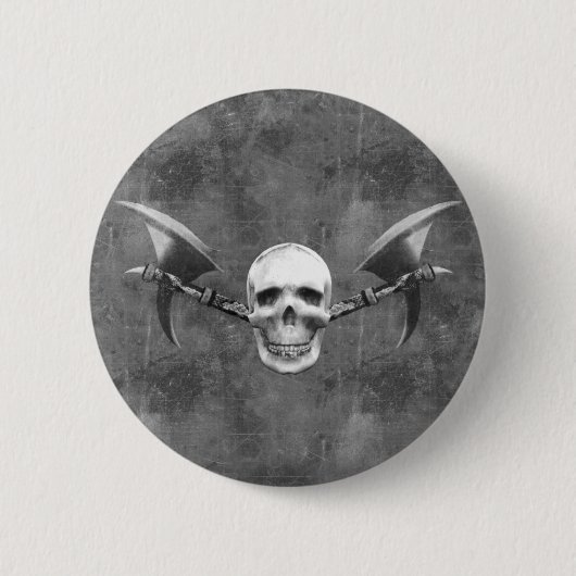 Schädel N behaut Knopf Button (Vorderseite)