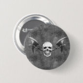 Schädel N behaut Knopf Button (Vorne & Hinten)