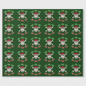 Schädel 'n entbeint WeihnachtsPackpapier Geschenkpapier (Flach)