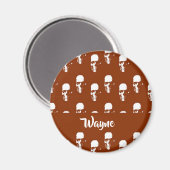 Schädel nach Braun Magnet (Vorderseite/Rückseite)