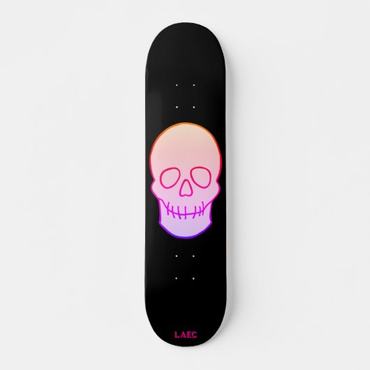 Schädel - Neonleuchte Skateboard (Vorne)