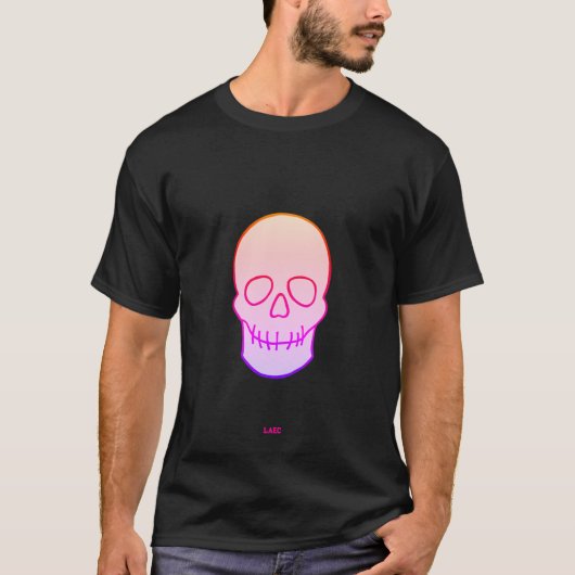 Schädel - Neonleuchte T-Shirt (Vorderseite)