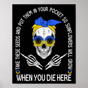 Schädel nimm diese Samen und stecke sie in deine T Poster