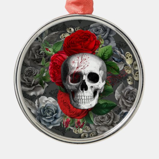 Schädel Ornament Aus Metall (Vorne)