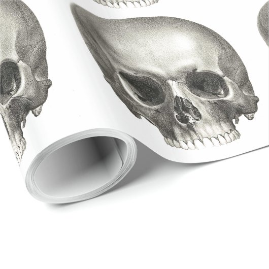 Schädel-Packpapier Geschenkpapier (Rolleneckpunkt)
