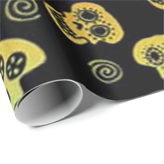 Schädel-Packpapier Geschenkpapier (Rolleneckpunkt)