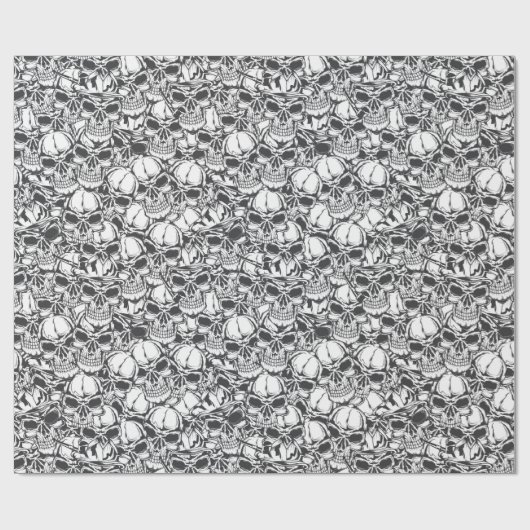 Schädel-Packpapier Geschenkpapier (Flach)