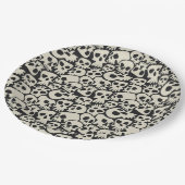 Schädel Pappteller (Schrägansicht)