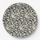 Schädel Pappteller (Vorderseite)