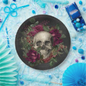 Schädel, Party der Kostüme, Halloween, gotisch, sp Pappteller (Party)