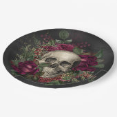 Schädel, Party der Kostüme, Halloween, gotisch, sp Pappteller (Schrägansicht)