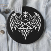 Schädel-Pentagramm-Tribal von BurnsInhell Button (Beispiel)