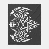 Schädel Pentagramm Tribal von BurnsInhell Fleecedecke (Vorderseite)