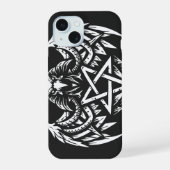 Schädel Pentagramm Tribal von BurnsInhell iPhone 15 Hülle (Rückseite)