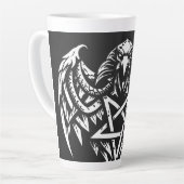 Schädel-Pentagramm-Tribal von BurnsInhell Milchtasse (Linke Ecke)