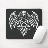 Schädel-Pentagramm-Tribal von BurnsInhell Mousepad (Mit Mouse)